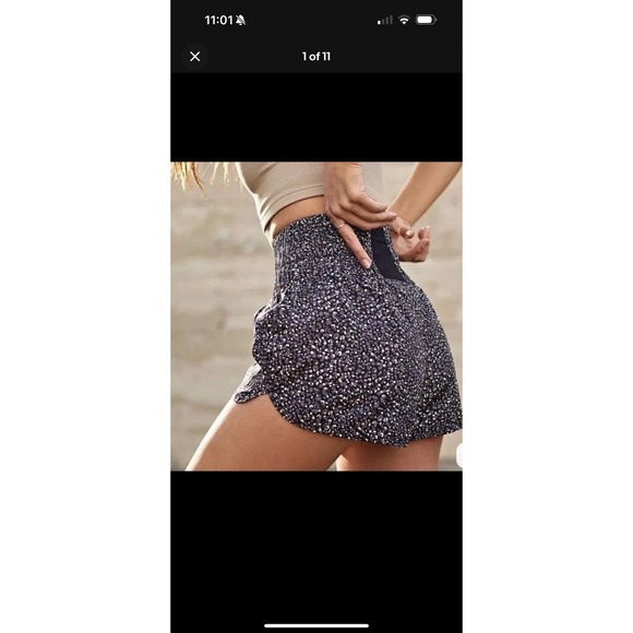 Free People The Way Home XS Black Leopard Print‎ High Waist Shorts - Picture 1 of 6